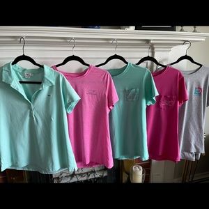 LOT OF (5) Vineyard Vines Womens XL short-sleeve shirts